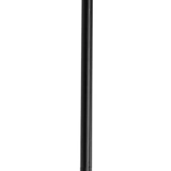 Landelijke vloerlamp zwart met rotan - Sam