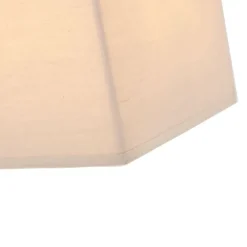 Landelijke wandlamp beige met stoffen kap - Vete