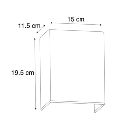 Landelijke wandlamp beige met stoffen kap - Vete