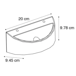 Landelijke wandlamp beton halfrond - Adelaide