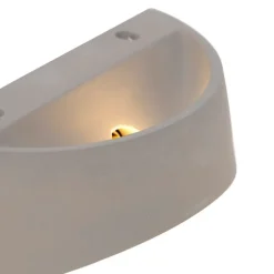 Landelijke wandlamp beton halfrond - Adelaide