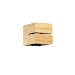 Landelijke wandlamp eiken hout 9,7 cm - Transfer Groove