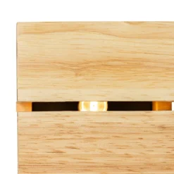 Landelijke wandlamp eiken hout 9,7 cm - Transfer Groove