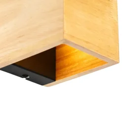 Landelijke wandlamp eiken hout - Transfer