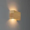 Landelijke wandlamp eiken hout 2-lichts - Otan