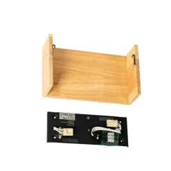 Landelijke wandlamp eiken hout 2-lichts - Otan