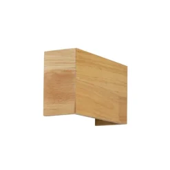 Landelijke wandlamp eiken hout 2-lichts - Otan