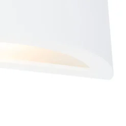 Landelijke wandlamp gips wit - Aurel Novo