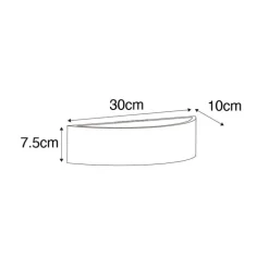 Landelijke wandlamp gips wit - Aurel Novo