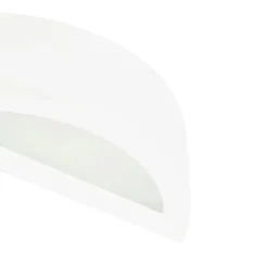 Landelijke wandlamp gips wit - Aurel Novo