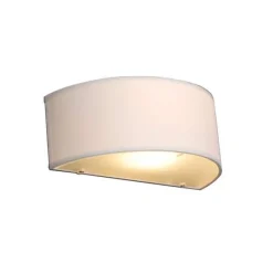 Landelijke wandlamp half rond creme - Drum