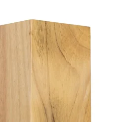 Landelijke wandlamp hout vierkant 2-lichts - Sandy