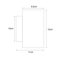 Landelijke wandlamp hout vierkant 2-lichts - Sandy