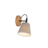 Landelijke wandlamp hout met grijs - Cupy