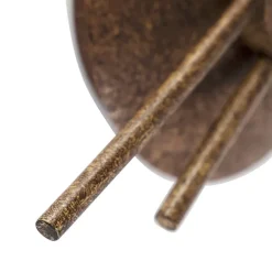 Landelijke wandlamp roestbruin met schakelaar 2-lichts - Kreta