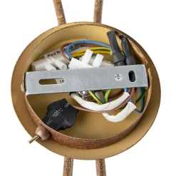 Landelijke wandlamp roestbruin met schakelaar 2-lichts - Kreta