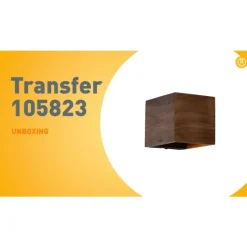 Landelijke wandlamp walnoot hout - Transfer