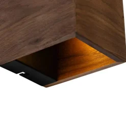 Landelijke wandlamp walnoot hout - Transfer