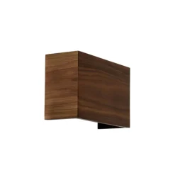 Landelijke wandlamp walnoot hout - Otan