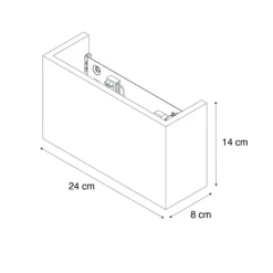 Landelijke wandlamp walnoot hout - Otan