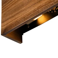 Landelijke wandlamp walnoot hout - Otan