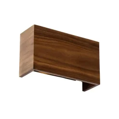 Landelijke wandlamp walnoot hout - Otan