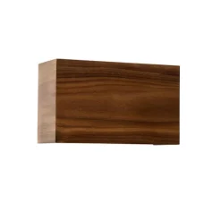 Landelijke wandlamp walnoot hout - Otan