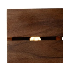 Landelijke wandlamp walnoot hout 9,7 - Transfer Groove