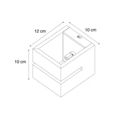 Landelijke wandlamp walnoot hout 9,7 - Transfer Groove