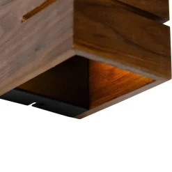 Landelijke wandlamp walnoot hout 9,7 - Transfer Groove