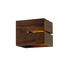 Landelijke wandlamp walnoot hout 9,7 - Transfer Groove