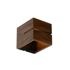 Landelijke wandlamp walnoot hout 9,7 - Transfer Groove