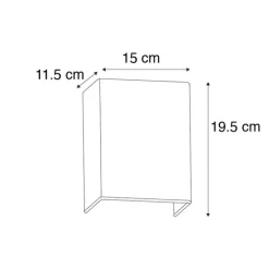 Landelijke wandlamp wit met stoffen kap - Vete