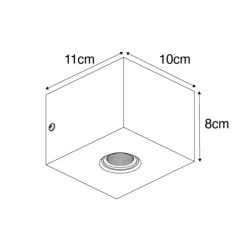 Landelijke wandlamp zwart hout - Bloc