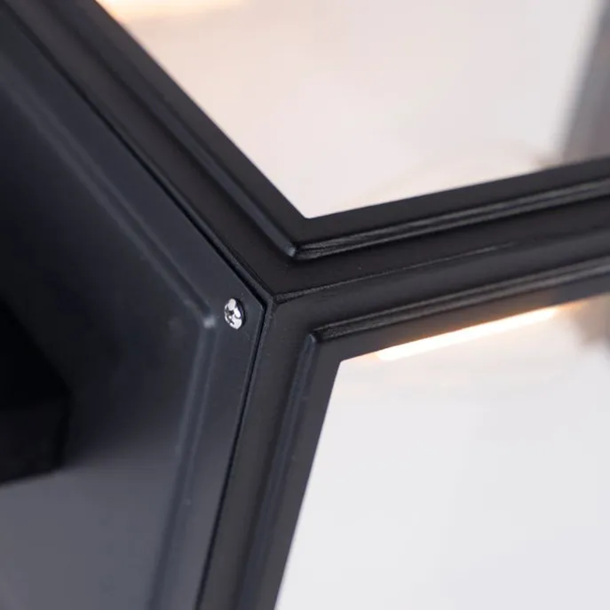 Landelijke wandlamp zwart IP44 - Sutton Up