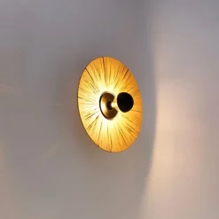 Landelijke wandlamp zwart met touw 45 cm - Leia