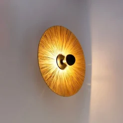 Landelijke wandlamp zwart met touw 60 cm - Leia