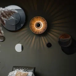 Landelijke wandlamp zwart 40 cm - Leia