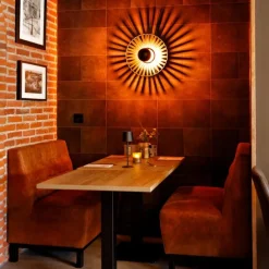 Landelijke wandlamp zwart 40 cm - Leia