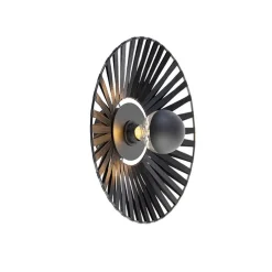 Landelijke wandlamp zwart 40 cm - Leia