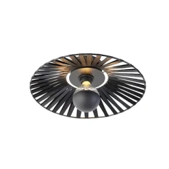 Landelijke wandlamp zwart 40 cm - Leia