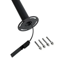 Lantaarn zwart met helder glas 200 cm 3-lichts IP44 - Sfera