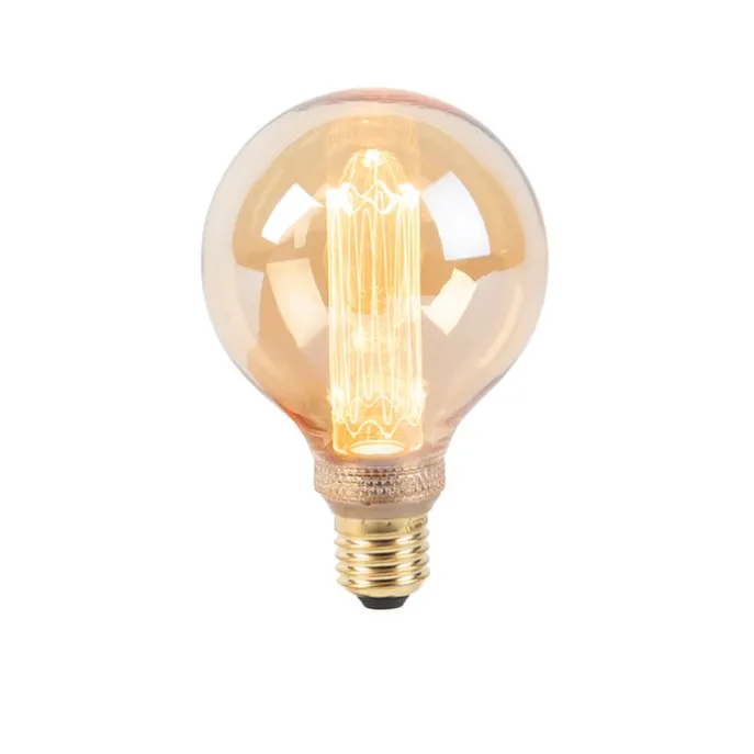 LED lamp G95 E27 5W 1800K amber 3-staps dimbaar