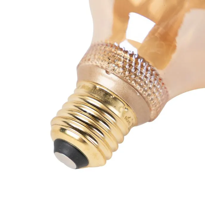 LED lamp G95 E27 5W 1800K amber 3-staps dimbaar