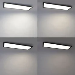 LED paneel zwart 80 cm incl. LED met afstandsbediening - Live