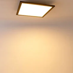 LED paneel zwart 40 cm incl. LED met afstandsbediening - Live