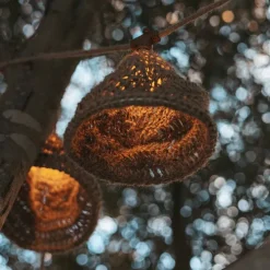 Lichtsnoer bruin 8m incl. LED 10-lichts IP44 solar oplaadbaar - Maro