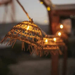 Lichtsnoer bruin 8m 10-lichts IP44 - Alma