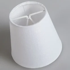 Linnen klemkap wit 12 cm rond