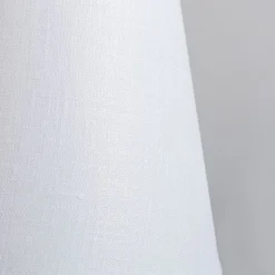 Linnen klemkap wit 12 cm rond